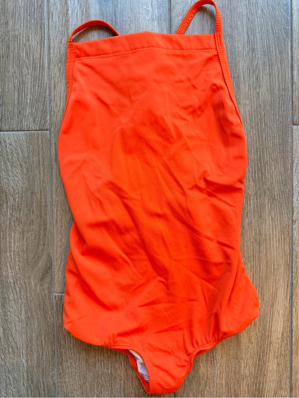 Bright red kids swimsuit- Classic Solid Style